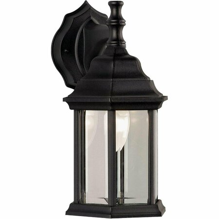 HOME IMPRESSIONS Black Incandescent Type A Outdoor Wall Light Fixture IOL4BK